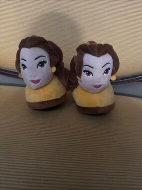 Belle Character Slippers in Yellow and Brown